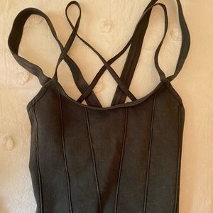 Free people cross strap sports bra.